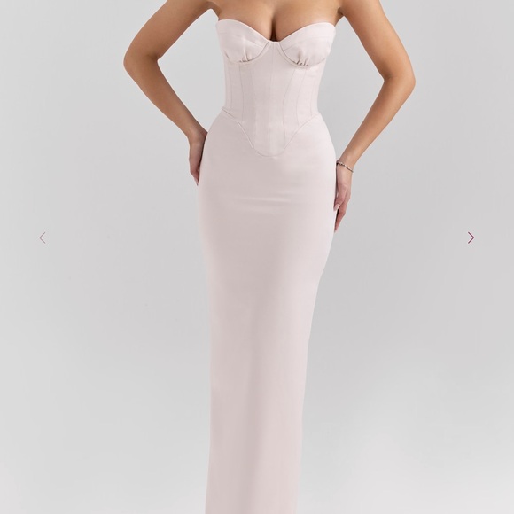 House of CB Strapless Blush Dress - Picture 6 of 9